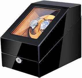 Automatic Watch Winder Box, 5 Rotation Modes, Wood Shell with Quiet Motor, 5 Watches Storage Display Box，A103
