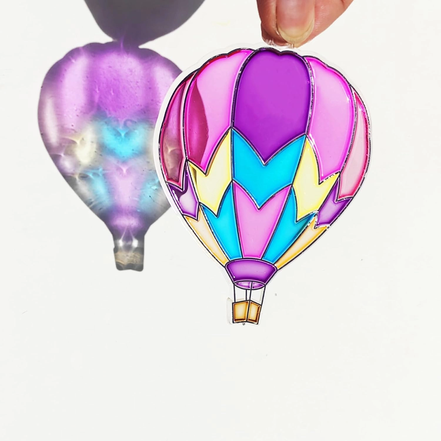 Ayhuhra 30 Sets Hot Air Balloon Suncatcher Craft Kits DIY Window Paint Art Sun Catcher Kits for Home Classroom Party Activities Art Project