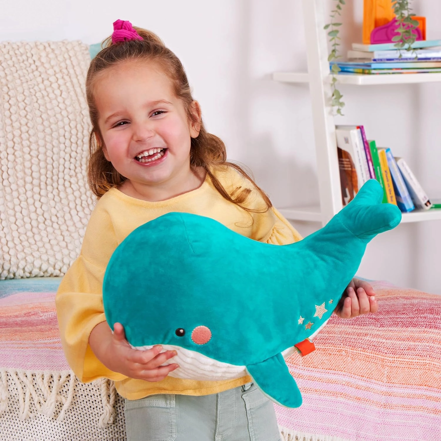 B. toys- B. softies- Plush Squishy Whale- Stuffed Animal – Soft & Squishy Blue Whale – Washable Ocean Toy for Baby, Toddler, Kids- Huggable Squishies- Willow Whale0 Months  
