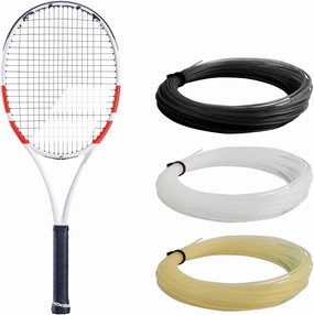 Babolat Pure Strike 100 16x19 Tennis Racquet (4th Gen) - Strung with 16g White Syn Gut at Mid-Range Tension (4 1/4" Grip)