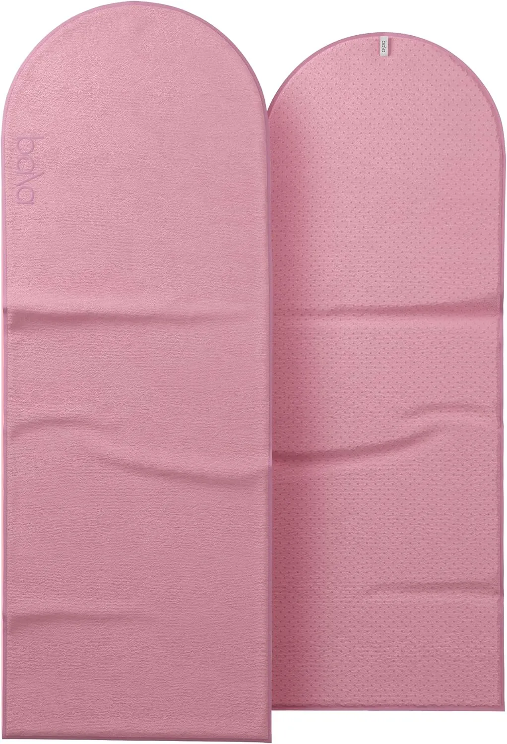 Bala Play Mat Towel, Blush - Non-Slip Absorbent Gym Towels Designed for Sweat, Hot Yoga, Pilates & Core Training Workouts - Fitness & Exercise Gear Essentials for Working Out - Men & Women