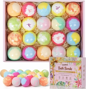 Bath Bombs for Women, 20 pcs Handmade Natural Bath Bomb Fizzies, Shea Butter Moisturizing & Essential Oils, SPA Relaxing Gifts for Women & Men, Her, Girls, Wife, Birthday
