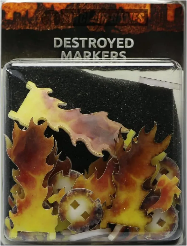 Battlefront Miniatures Flames of War 4th Edition Destroyed Markers AT005