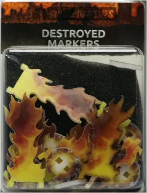 Battlefront Miniatures Flames of War 4th Edition Destroyed Markers AT005