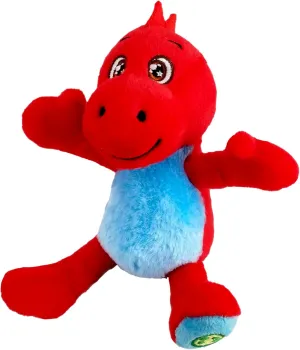 Bauer Spielwaren Stretch Buddies 12271 Dino Soft Plush Cuddly Toy with Movable Arms and Legs 18 cm Red