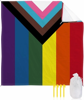 Beach Blanket Sandproof, Rainbow Stripes Color Texture Waterproof Beach Mat Lightweight Quick Drying Picnic Blanket Beach Essentials for Travel Camping Hiking 118x108in