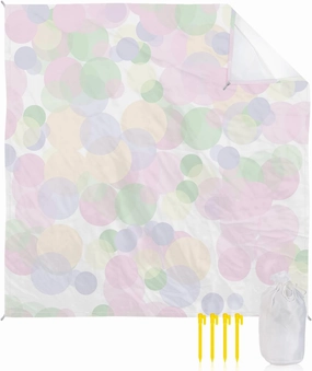 Beach Blanket Sandproof, Simple Abstract Geometric Polka Dots Waterproof Beach Mat Lightweight Quick Drying Picnic Blanket Beach Essentials for Travel Camping Hiking 118x108in