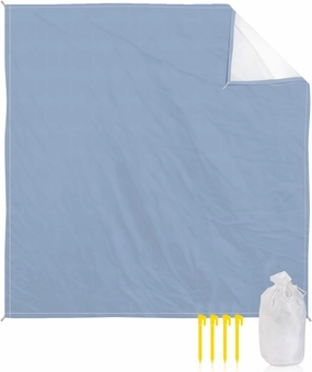Beach Blanket Sandproof, Solid Color Light Blue Waterproof Beach Mat Lightweight Quick Drying Picnic Blanket Beach Essentials for Travel Camping Hiking 95x80in