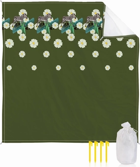Beach Blanket Sandproof, Zebra Tropical Jungle Flowers Jasper Waterproof Beach Mat Lightweight Quick Drying Picnic Blanket Beach Essentials for Travel Camping Hiking 95x80in