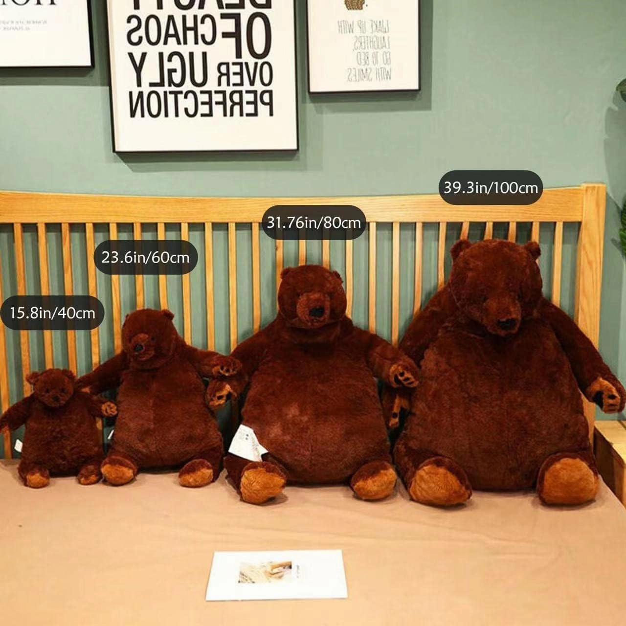 Bear 23.6 Inch - Soft and Giant Bear - Huggable and Cuddly Plush Toy - Ideal Gift for Kid Boy,Girl&Girlfriend - Super Soft and Cuddly!