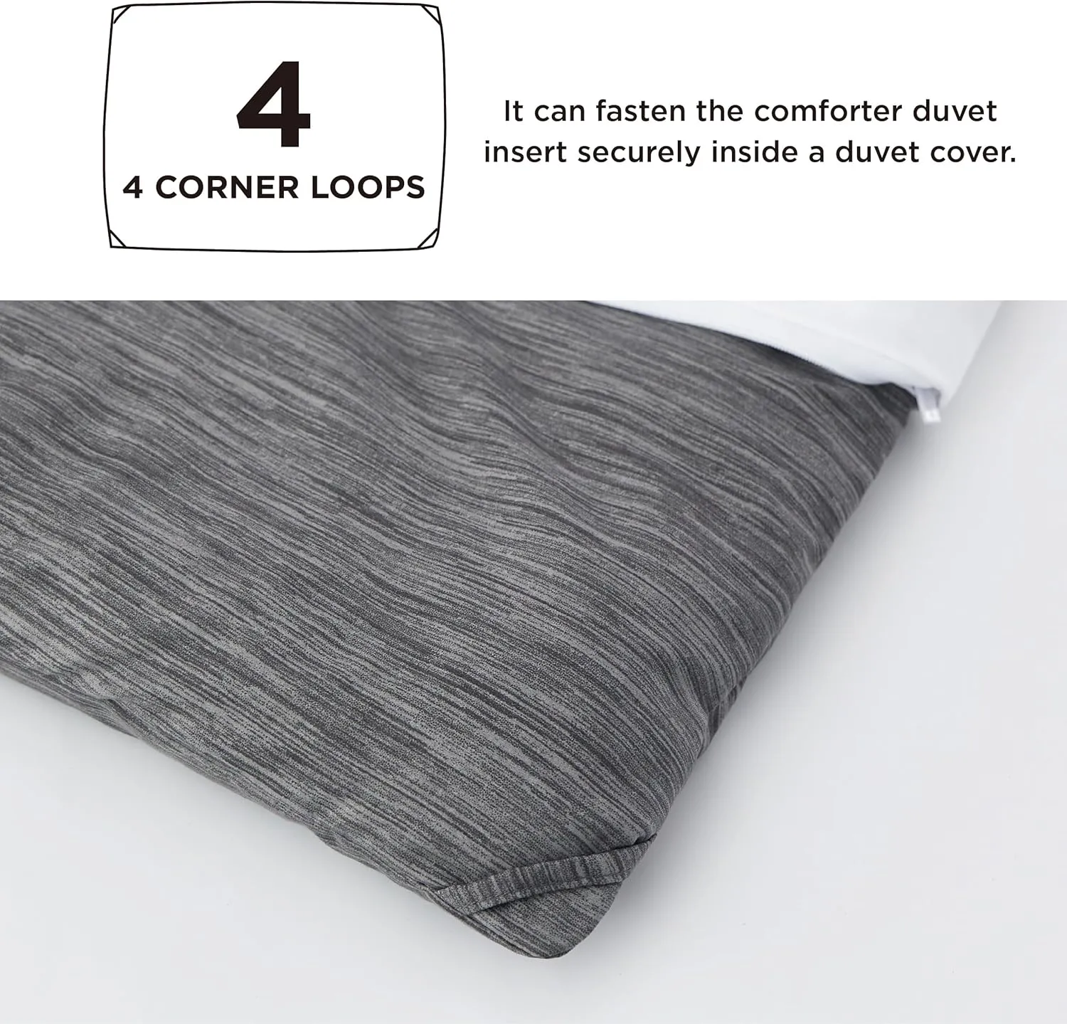 Bedsure Queen Comforter Set - Dark Grey Soft Bedding for All Seasons, Cationic Dyed Bed Set, 3 Pieces, 1 Queen Size Comforter (90"x90") and 2 Pillow Shams (20"x26" 2")