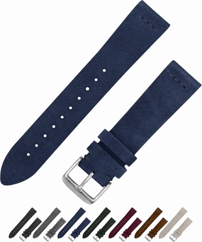 Benchmark Suede Watch Strap - Vintage Leather Watch Band for Men & Women - Compatible with Regular & Smart Watches - Choice of Color & Width - 18mm, 20mm or 22mm