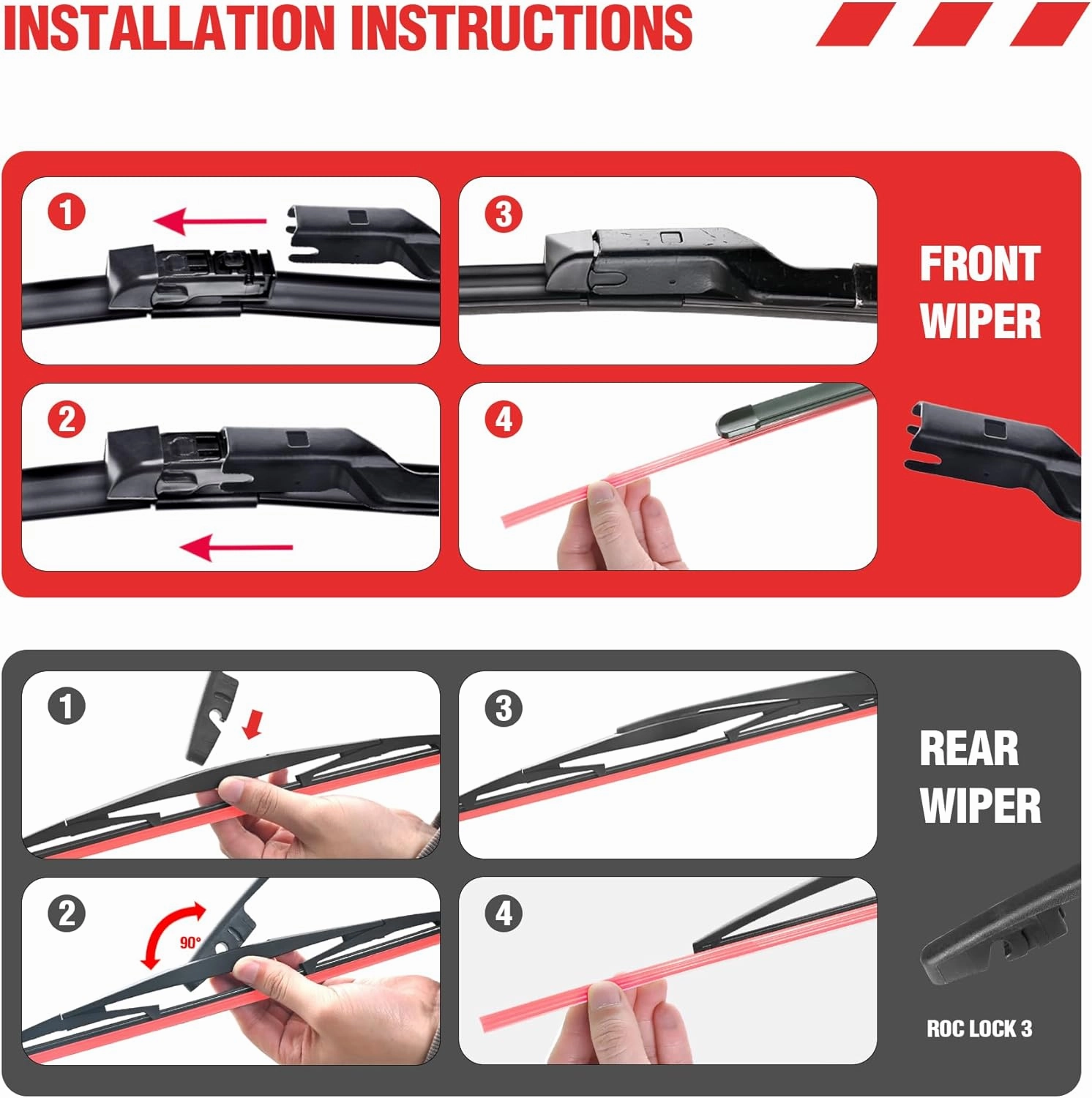 BERG REGEN 3 Wipers Windshield Wiper Blades, Replacement for Subaru Crosstrek 2024-2018/ Impreza 2024-2017 Premium All-Season Automotive Original Equipment Wiper Blades Set - 26"/16"/12" (Set of 3)