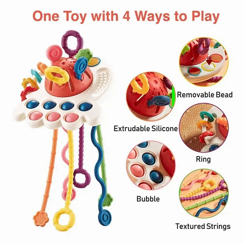 Bibi-inn Sensory UFO Pull String Toy