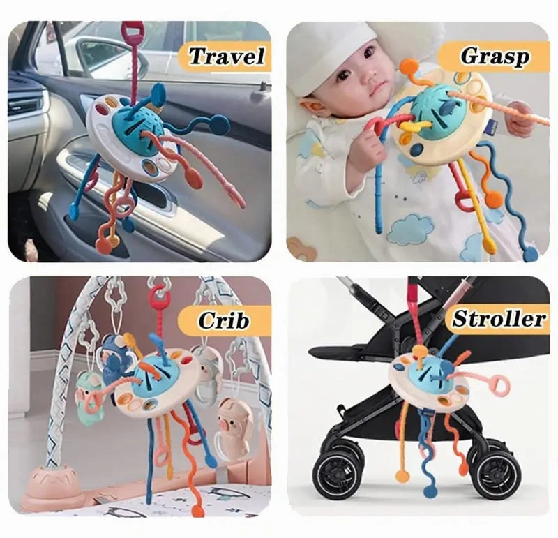 Bibi-inn Sensory UFO Pull String Toy