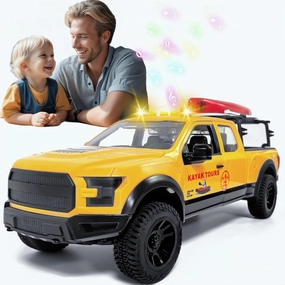 Big Truck Toys for Boys Ages 4-7, F150 Raptor Toy Pickup Truck with Light and Music, Perfect for Boys 8-12 Years Old.