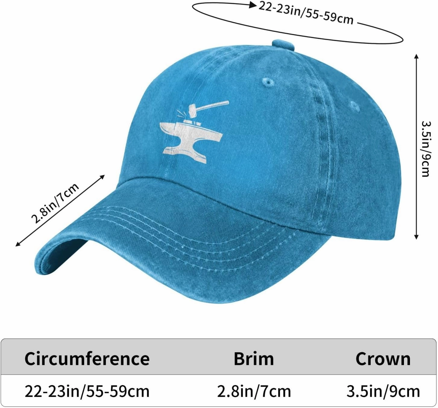 Blacksmith Hammer Adult Mesh Baseball Cap Outdoor Sports Cap for Men Women