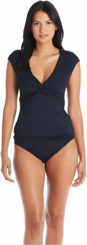 Bleu Rod Beattie Let's Get Twisted Cap Sleeve Tankini Top