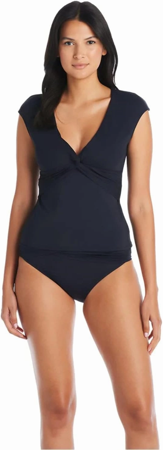 Bleu Rod Beattie Let's Get Twisted Cap Sleeve Tankini Top