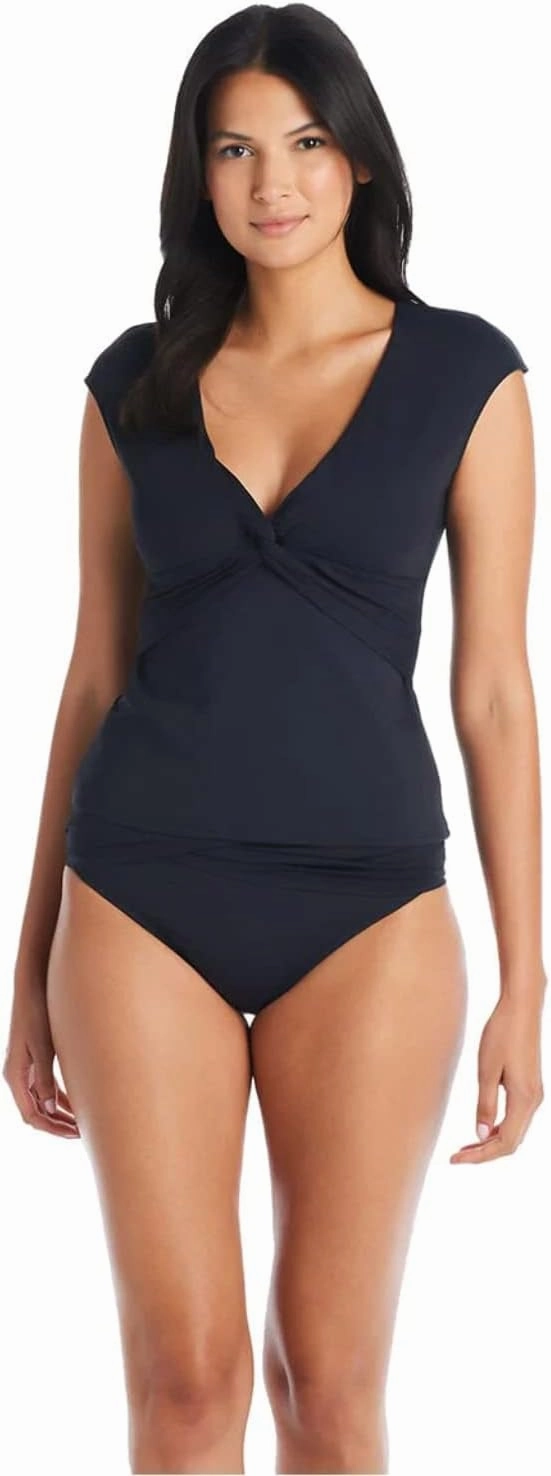 Bleu Rod Beattie Let's Get Twisted Cap Sleeve Tankini Top