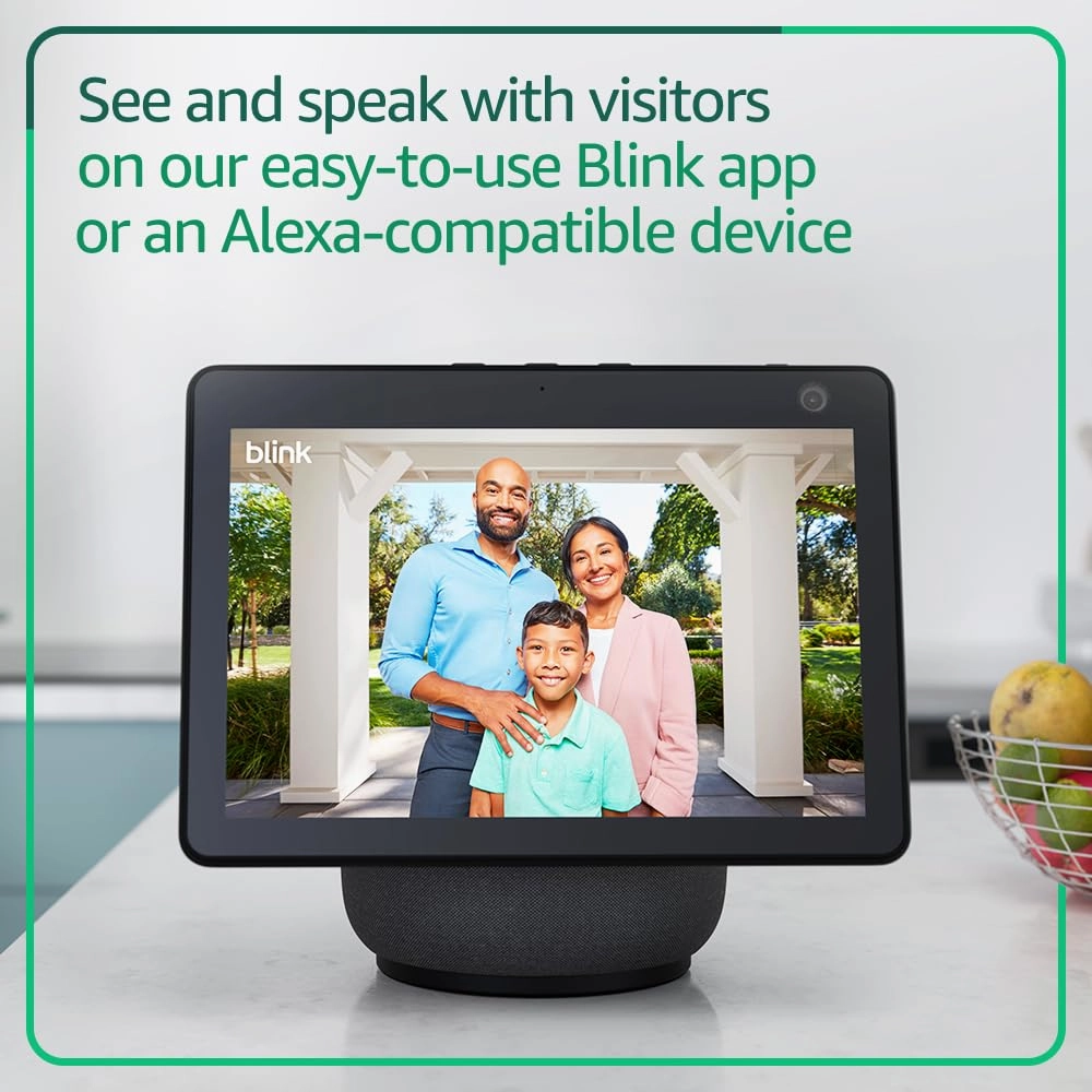 Blink Video Doorbell (newest model) – Head-to-toe HD view, two-year battery life, and simple setup. Required Sync Module not included – Add-On (Black)