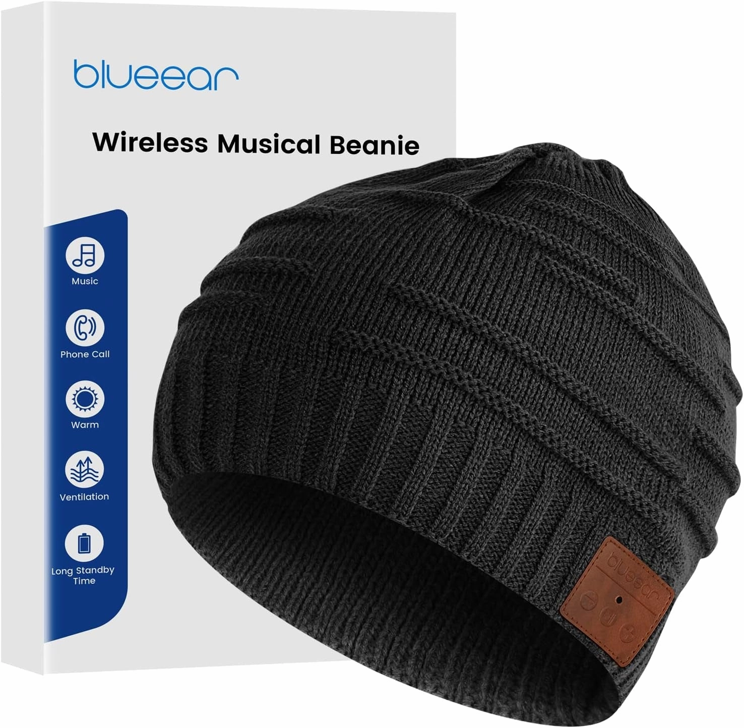 Bluetooth Beanie Hat Bluetooh 5.2 Headphone Wireless Winter Knit Hats with Stereo Speaker and Mic,Gifts for Birthday,Christmas,Thanksgiving Day