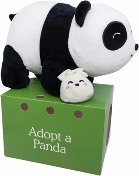 Bobby The Panda Stuffed Animal - 9" Adopt Me Plushies, Plush Bear With Dumpling Accessory