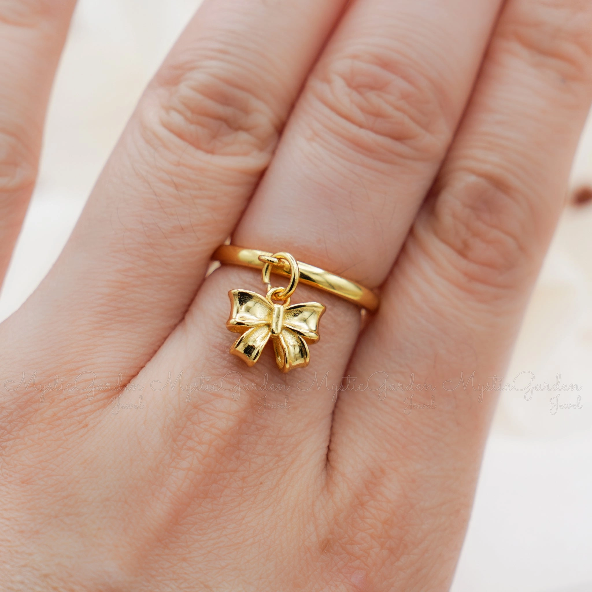 Bow Tie Charm Ring