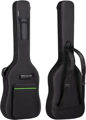 CAHAYA Bass Guitar Bag Gig Bag 0.3in Padding Black Padded Backpack Soft Electric Bass Case Green CY0292