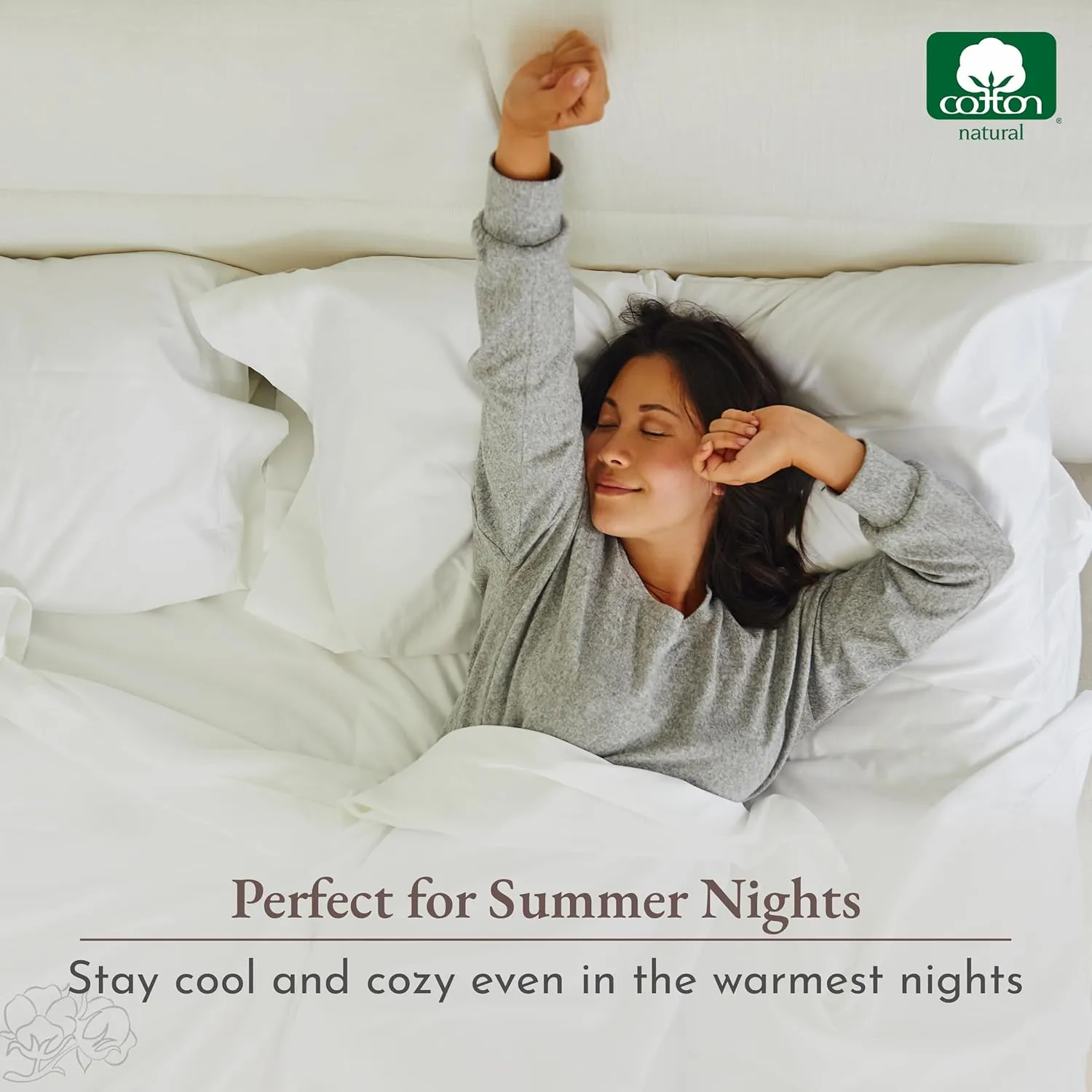 California Design Den King Size Sheets Set - Natural 100% Cotton Sheets King Size with Deep Pockets, Soft Sateen Weave, Breathable, Cooling and Durable Bedding Set (White)