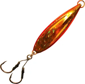 Calissa Offshore Tackle Fast Fall Jig 80g 150g 250g 300LBS Assist Hooks 3/0 Butterfly - Vertical Speed Lure Slow Pitch Flat - Glow Color Painted on Both Sides