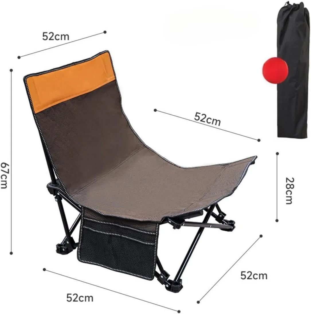 Camp Chair Beach Chair Armchair Recliner Heavy Duty Portable Lounge Chair Folding Chair for Park Garden Patio Travel Hiking, Coffee