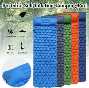 Camping Mat Inflatable Mattresses Camp Air Mattress Tent Mat Sleeping Pad Traveling Hiking Folding Bed