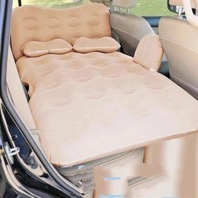 Camping Inflatable Mattress, Car Inflatable Mattress, Car Back Seat Sleeping Mat, SUV Universal Mattress, Portable Travel Air Mattress (Beige)