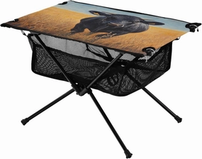 Camping Table Lightweight Portable Folding Table with Mesh Storage Net Robust Black Cow Ideal for Camping Hiking Beach Picnic Travel Backyard