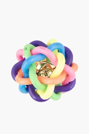 Canine Rubber Wire Knot Ball with Bell For Dogs & Cats (Medium)