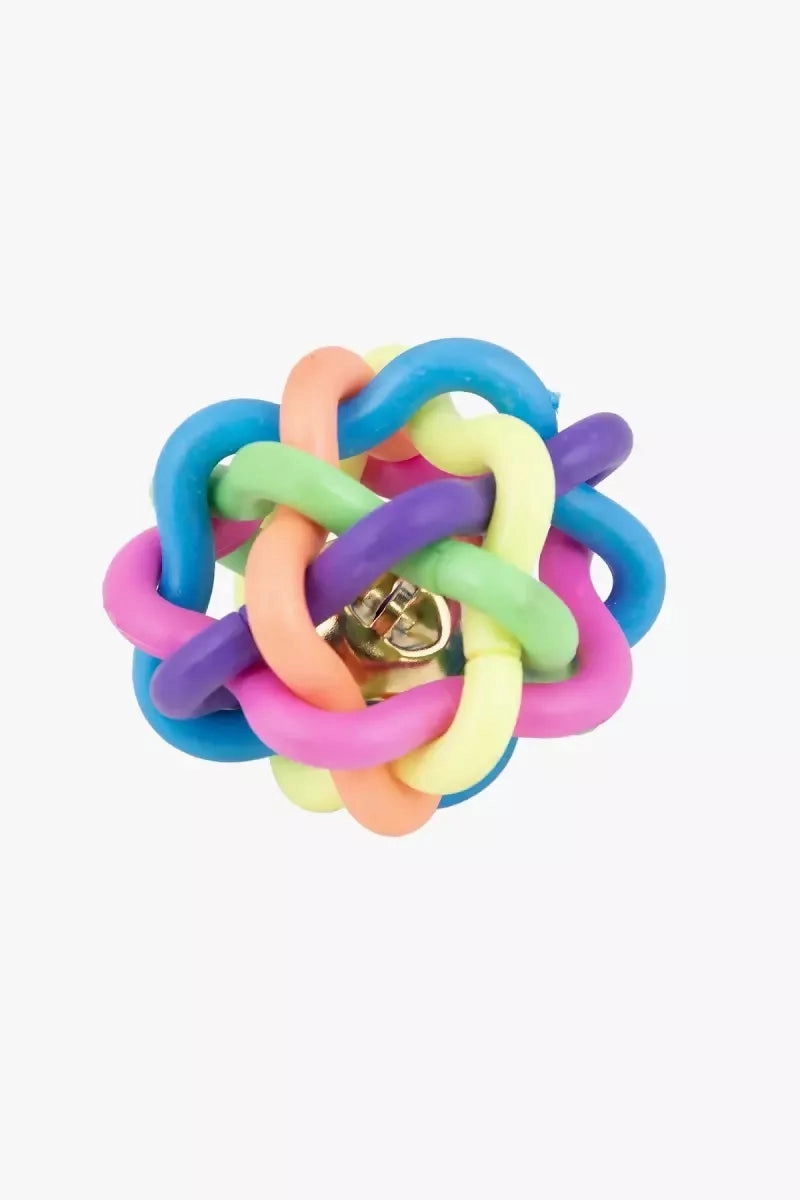 Canine Rubber Wire Knot Ball with Bell For Dogs & Cats (Medium)