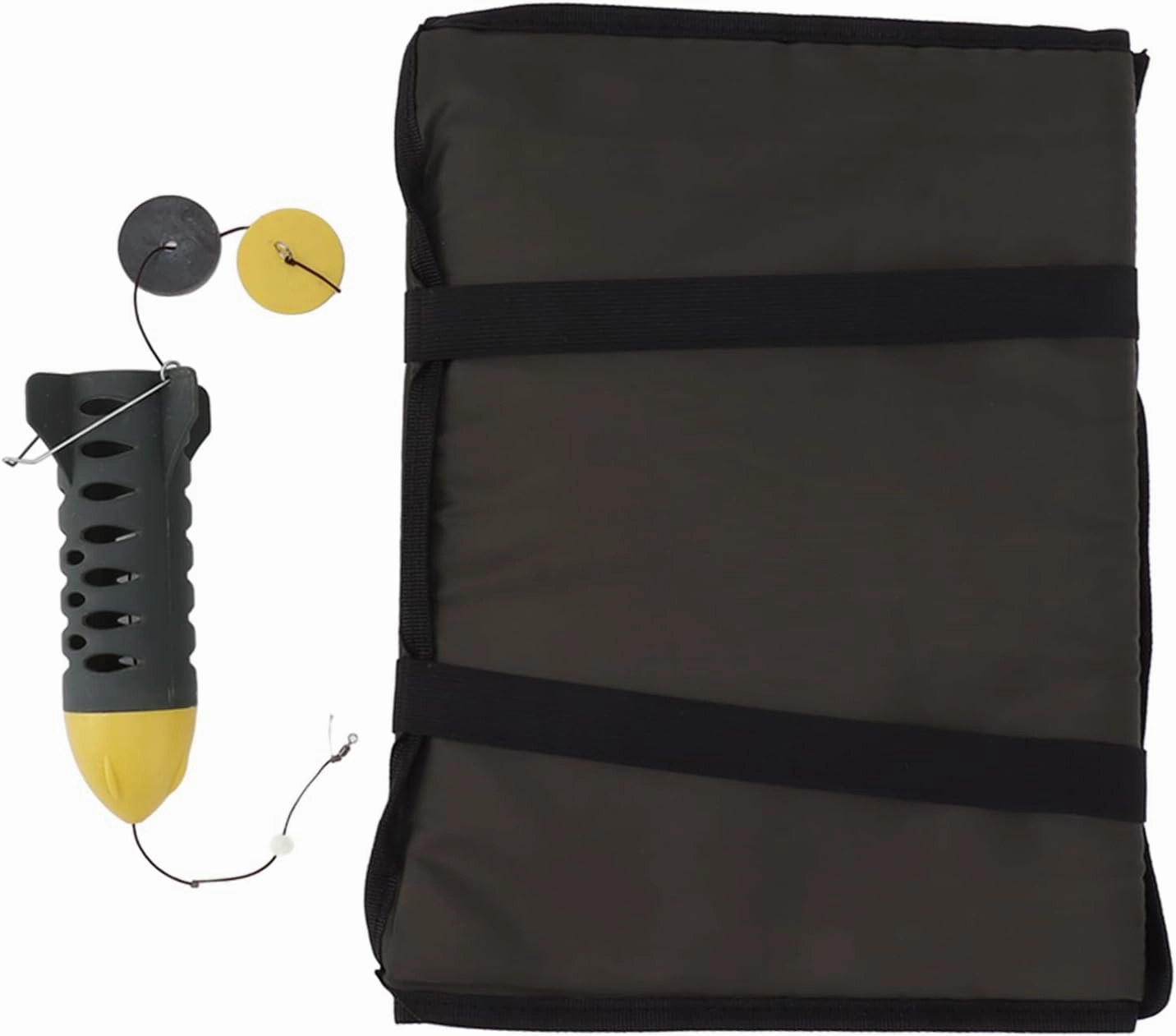 Carp Fishing Unhooking Mat, 31.5 x 13.8in Portable Foldable Fishing Unhooking Mat with Bait Cage, 3 Fold Design Fishing Landing Mat Carp Fishing Accessories for Fathers, Friends