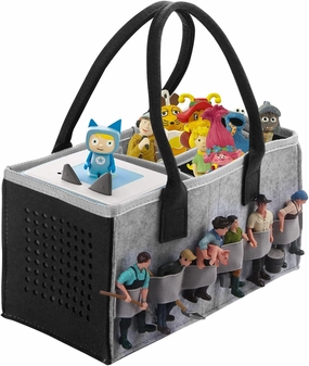 Carrying Bag Case for Toniebox Starter Set and Tonies Figurines, Home Outdoor Hand Storage Travel Felt Bag for Toniebox Accessories Protective Cover Organiser (Gray Dark grey)