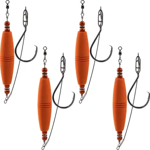 Catfish Float Rigs Fishing Bobbers Popping Corks Catfishing Equipment Tackle Combo EVA Peg High Buoyancy Body Circle Hooks Weight (Pack of 4, 2.5"/3" Float)