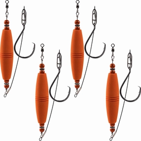 Catfish Float Rigs Fishing Bobbers Popping Corks Catfishing Equipment Tackle Combo EVA Peg High Buoyancy Body Circle Hooks Weight (Pack of 4, 2.5"/3" Float)