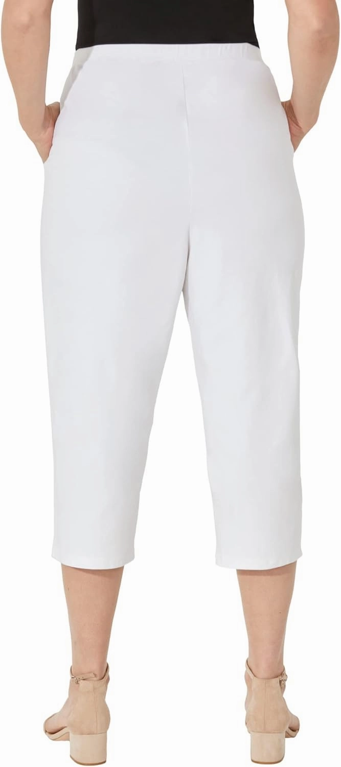 Catherines Women's Plus Size Tall Suprema Capri (with Pockets)