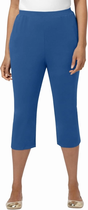 Catherines Women's Plus Size Tall Suprema Capri (with Pockets)