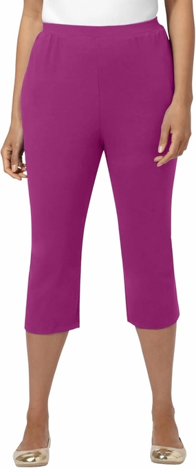 Catherines Women's Plus Size Tall Suprema Capri (with Pockets)