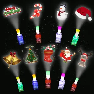 Christmas Party Favors for Kids, 36Pcs LED Light Up Finger Lights Christmas Stocking Stuffers for Kids Light Up Rings Christmas Toy Gifts For Boys Girls Gifts Ring, Red