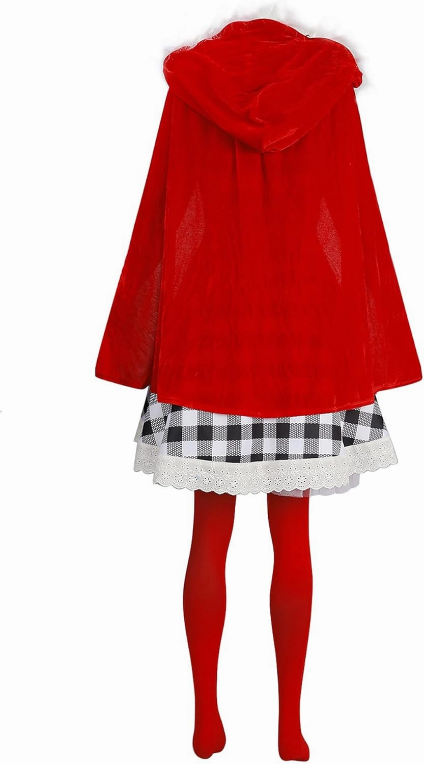 Christmas Costume for Women Anime Cosplay Outfits Plaid Dresses Christmas Hooded Cape Uniform Accessories
