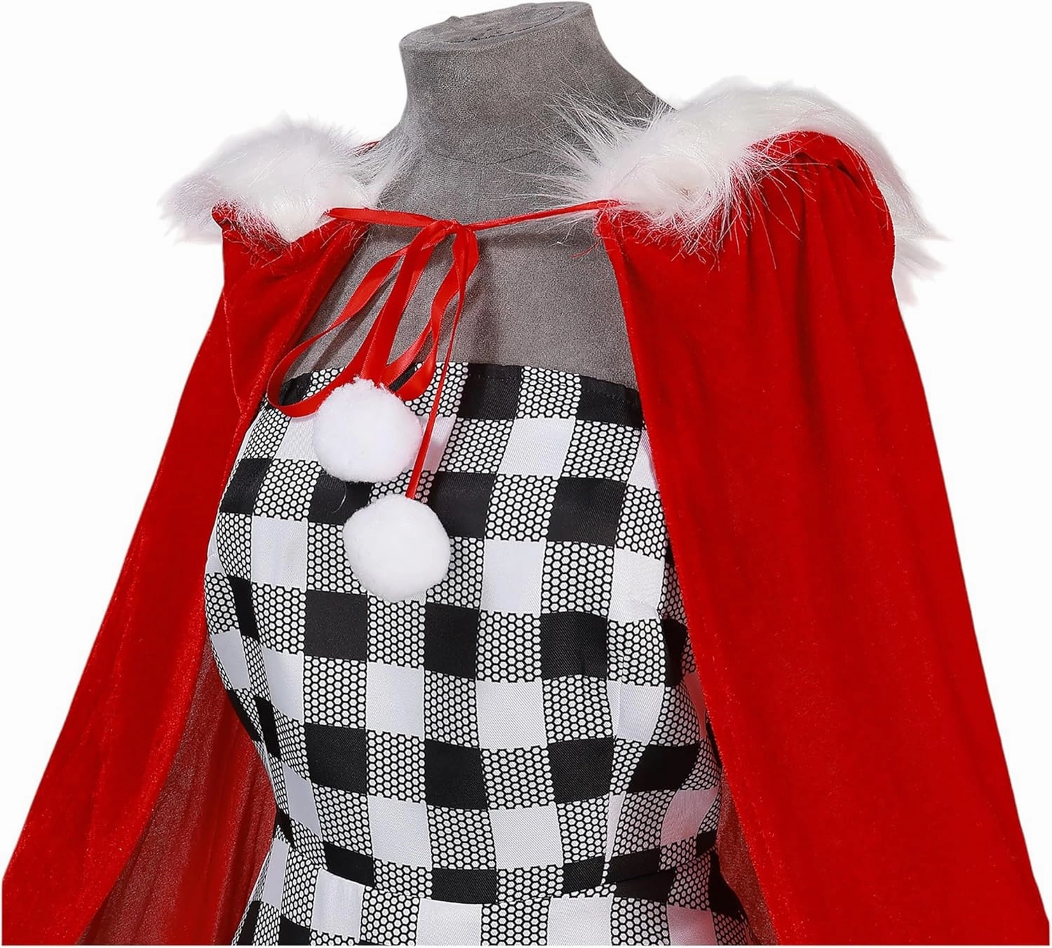 Christmas Costume for Women Anime Cosplay Outfits Plaid Dresses Christmas Hooded Cape Uniform Accessories