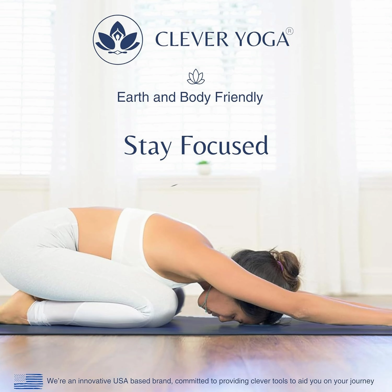 Clever Yoga Liquid Balance Thick Yoga Mat - Pro Exercise Yoga Mat with Non-Slip Surface for Home Gym, Earth-Friendly & Recyclable Pilates and Workout Pad Women & Men, 4.5 mm