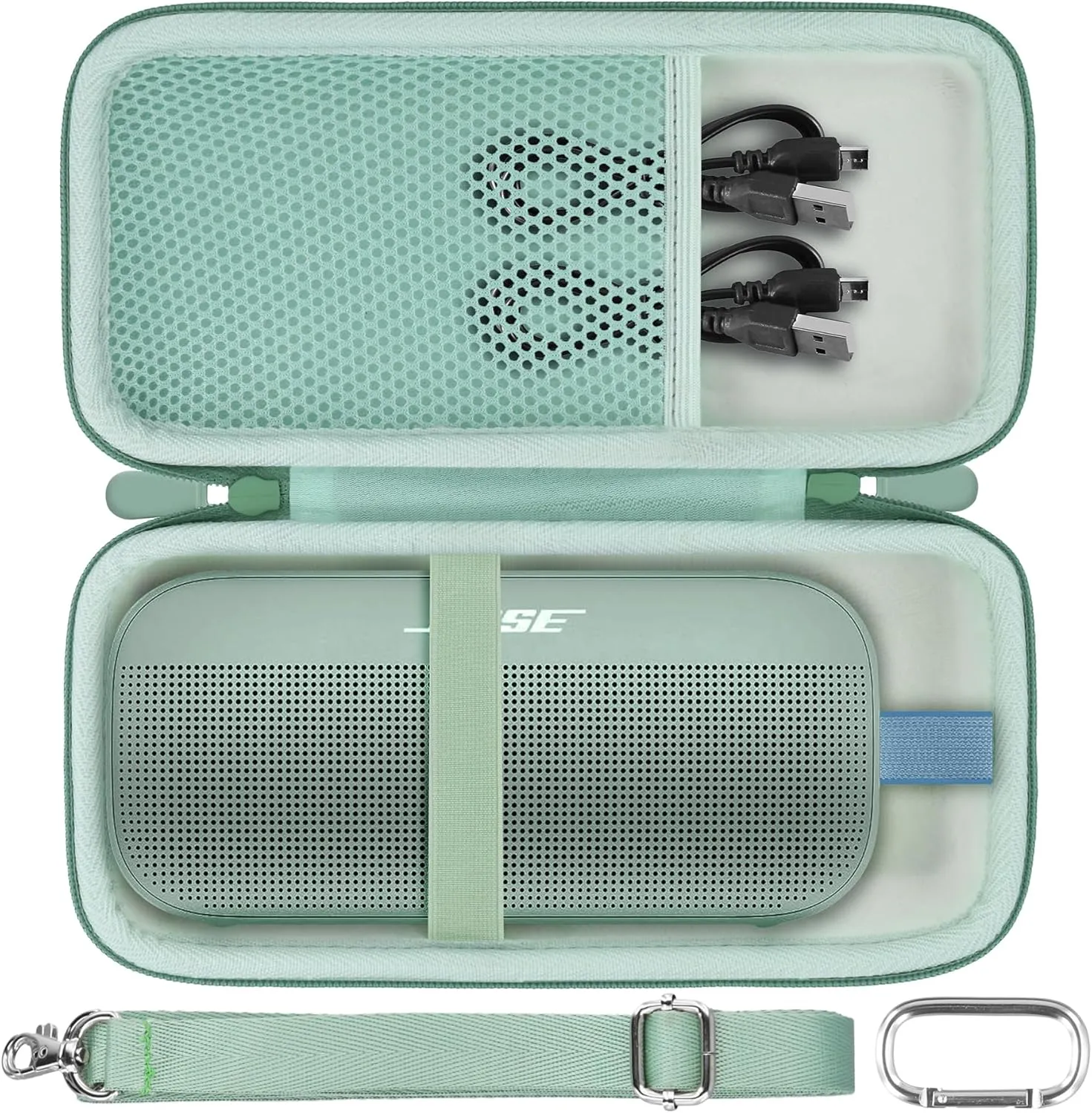 co2CREA Hard Travel Case Replacement for Bose New SoundLink Flex 2nd Gen/Bose SoundLink Flex Bluetooth Portable Speaker (Alpine Sage Case)