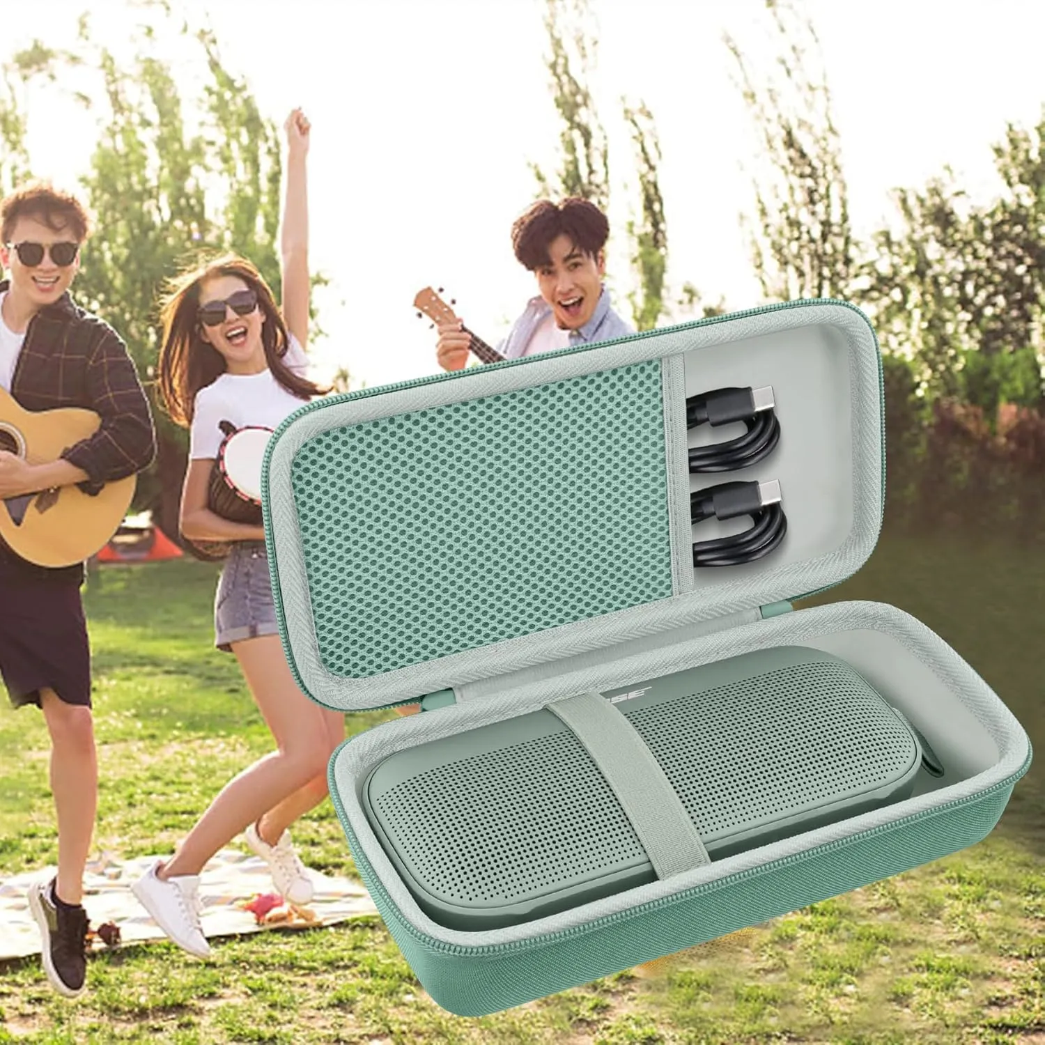 co2CREA Hard Travel Case Replacement for Bose New SoundLink Flex 2nd Gen/Bose SoundLink Flex Bluetooth Portable Speaker (Alpine Sage Case)